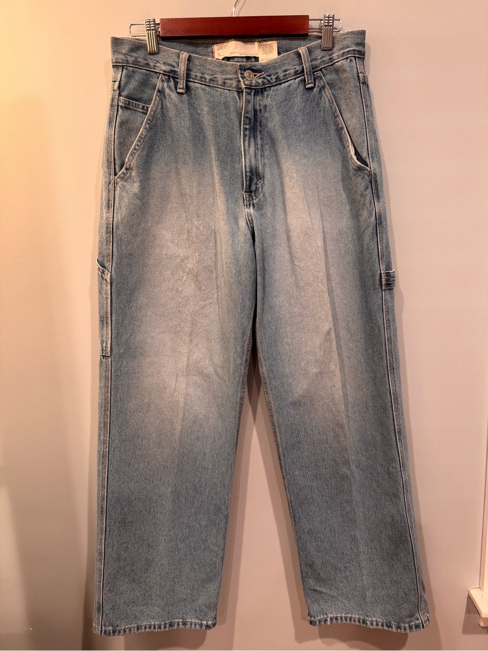 VTG Y2K Levi's SilverTab Baggy Carpenter Jeans Light Wash 2002